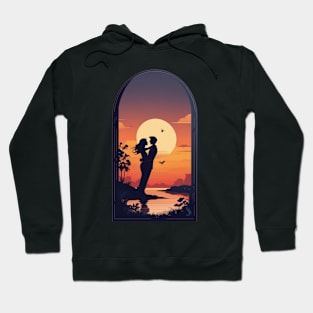 "Twilight Whispers of Two Hearts" Hoodie